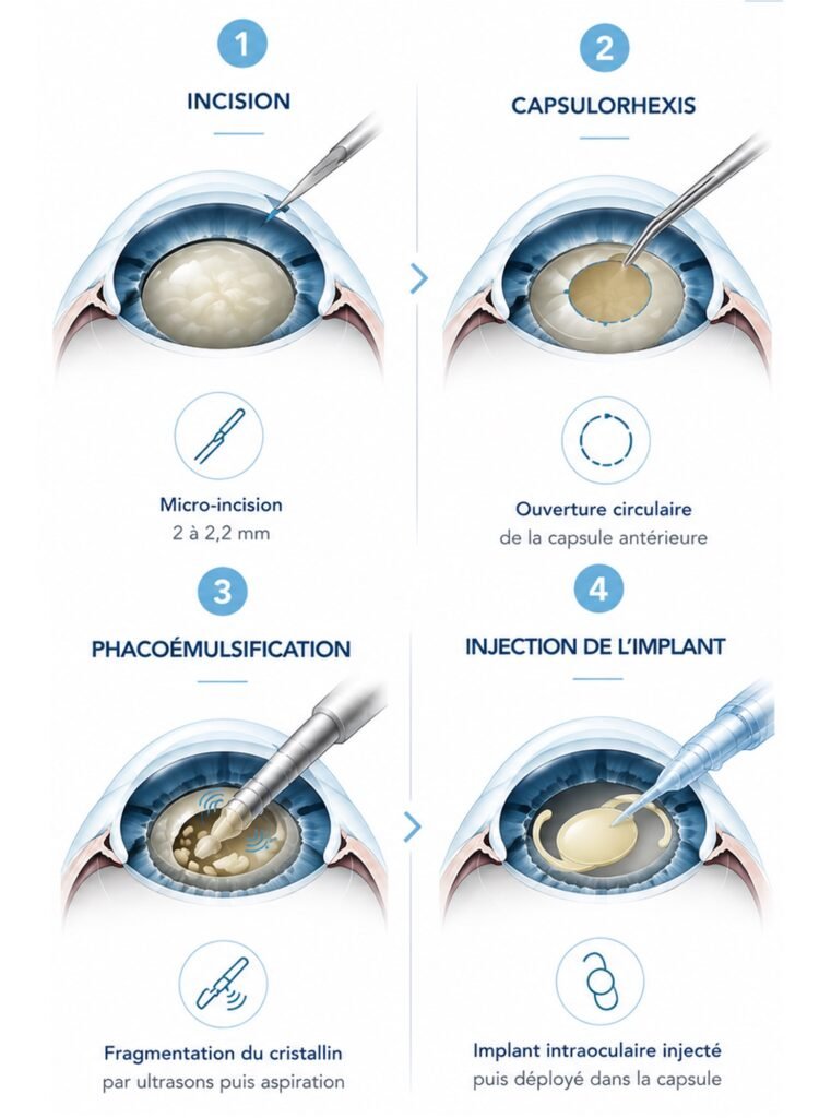 Guindolet cataracte étapes